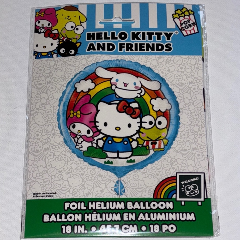 Hello Kitty & Friends Round Mylar Balloon - (18") 1 Pc Hello Kitty Birthday Deco